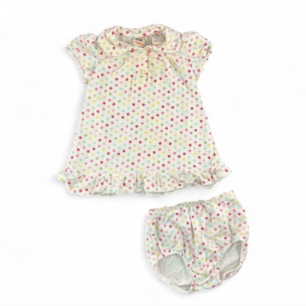 Baby Flower Top & Diaper Cover Set size 6-9 months